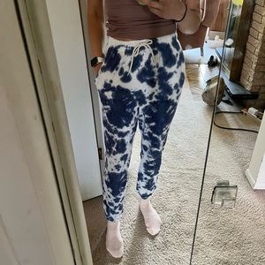Old Navy Blue and White Tie Dye Joggers
